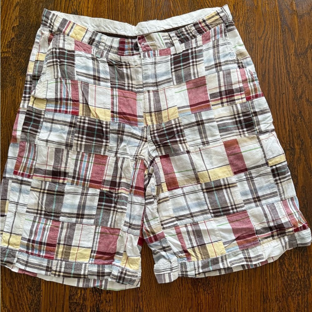 Roundtree and Yorke Plaid Men's Shorts